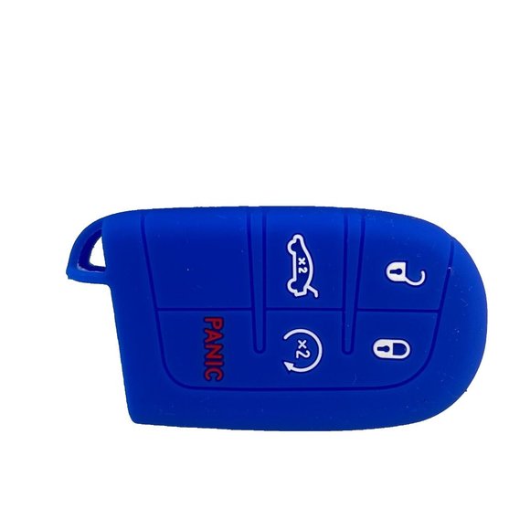 Silicone Car Key Cover Case Protector For Scat pack 392 Charger Challenger Blue - Picture 2 of 2